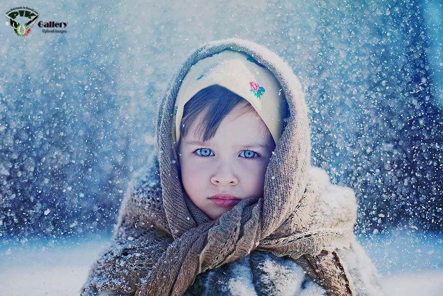 Cute Kid in Winter Season